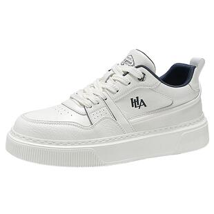 HLA/海澜之家男鞋新款春季潮流经典百搭板鞋时尚增高耐磨休闲鞋男