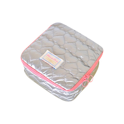 BLEU et ROSE【贝壳小箱子】原创爱心绗线大容量化妆包旅行收纳袋