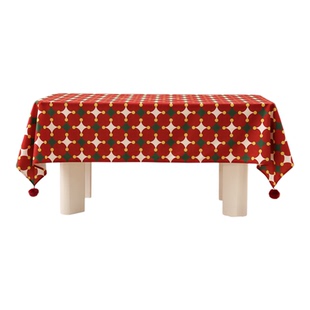 新年桌布防水防油免洗春节氛围布置装饰红色餐桌布茶几布圣诞台布