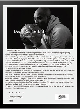 kobe退役亲笔最后湖人装饰画挂画