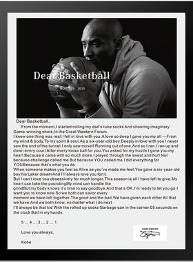 kobe退役亲笔最后湖人装饰画挂画