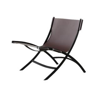 创意设计师个性休闲椅阳台客厅轻奢单人皮沙发椅书房椅懒人单椅