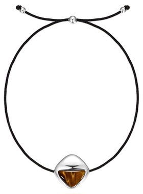 MIKOCH黑绳方形虎眼石手链女款2025高级感轻奢小众配饰百搭手链