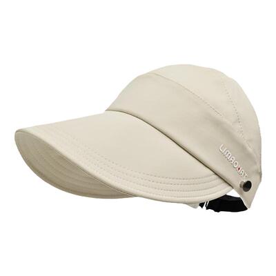 夏季冰丝防晒加大檐空顶太阳帽女