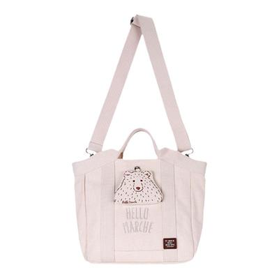 hellomarche万岁熊大斜挎帆布包