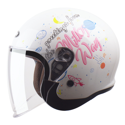 野马半覆式电动车冬季头盔