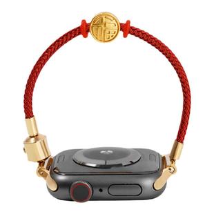 【新年款】iserisewatch适用于iwatch11苹果手表applewatch10表带新款S9/8/se金属串珠男女生创意转运珠手链