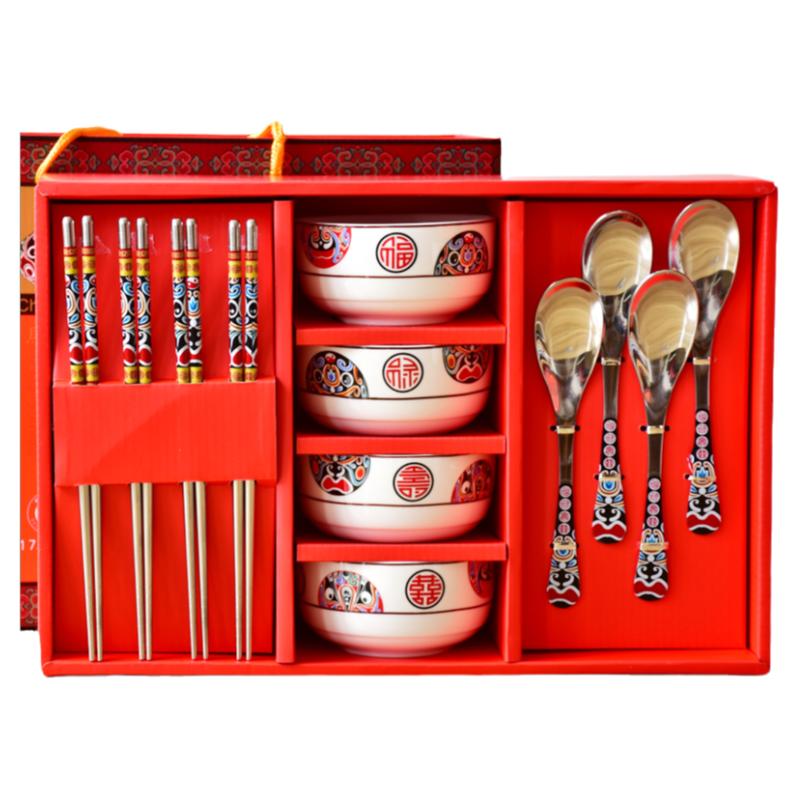 程老师马勺脸谱餐具礼品送老外