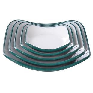 密胺餐具双色四方碟子饭店小菜碟商用塑料饭店凉菜KTV酒吧小吃碟