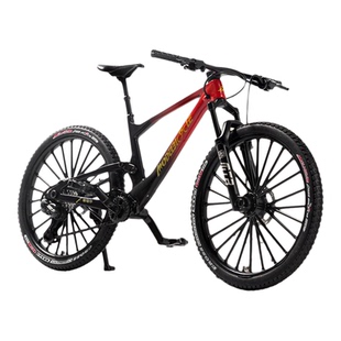 仿真可动前后减震速降自行车玩具模型软尾山地车赛车迷你合金单车