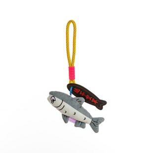 可爱鲨鱼毛绒挂件咸鱼形包包挂饰品浪里白条钥匙扣创意搞怪玩偶男