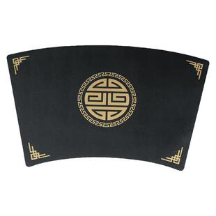 扇形餐桌垫高级感中式仿水仿油家用圆桌皮革隔热垫高端西餐垫盘垫