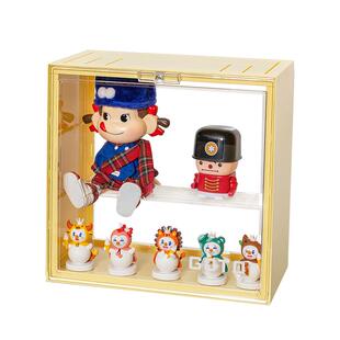 GOTO泡泡玛特labubu展示盒马卡龙透明搪胶公仔手办盲盒收纳展示架