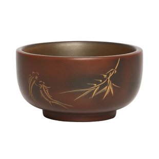 此时此刻钦州坭兴陶茶杯马武宏手工杯线刻杯品茗杯喝茶杯子个人杯