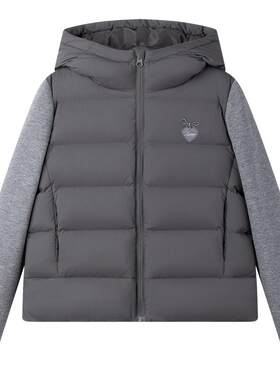 MUCMUKN【实穿时髦】针织拼接羽绒服90白鸭绒保暖时尚外套女童冬
