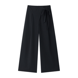 【旷野信步】CHICJOJO黑色休闲裤女26春新款宽松气质通勤西装裤