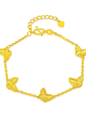 18k镭射蝴蝶手链女款ing小众设计