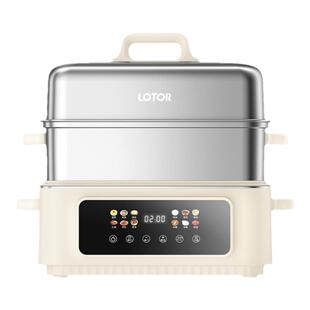 lotor徕多不锈钢全钢电蒸锅家用多功能三层2025新款蒸煮炖一体锅