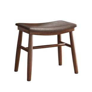 三梦实木茶桌凳家用餐桌凳子马鞍凳餐椅板凳新中式梳妆台化妆椅子