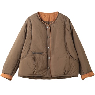 孔雀飞飞 版型爆赞 2025冬装新款韩版大码遮肉短款女士休闲棉衣