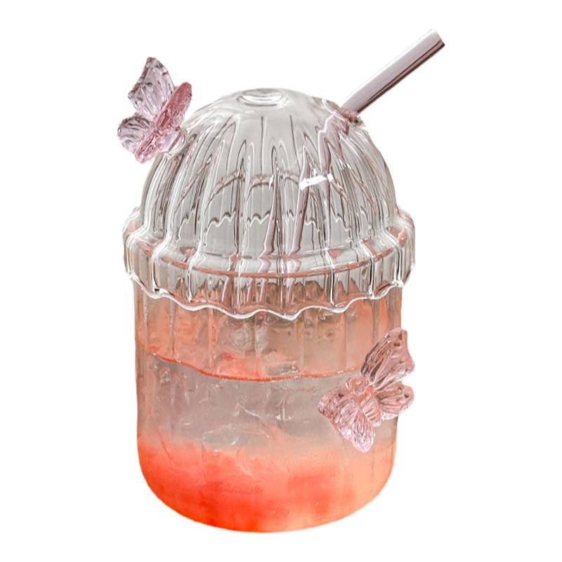 臻皿ins高硼硅玻璃蝶啵啵杯
