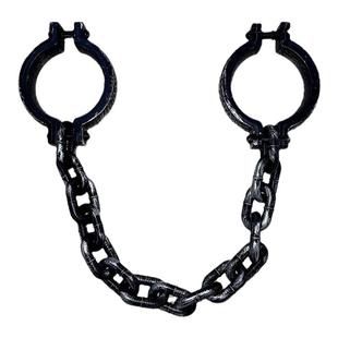 万圣节cos表演道具影视囚犯刑具手链脚链仿真铁链镣铐锁大链条链