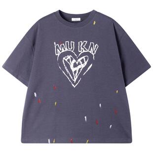 MUCMUKN【涂鸦天才】sorona光盾凉感潮酷街头感印花短袖T恤男童夏