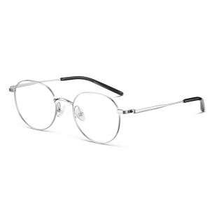 木九十超轻眼镜框近视女可配度数椭圆形钛合金镜架男款MJ101FJ010