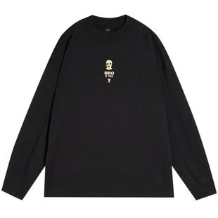 准者里夫斯同款纯棉长袖T恤男春秋新款美式圆领宽松运动上衣