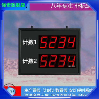 5位计数器电子看板流水线rs485通讯4-20mA多路模拟量数码管显示屏