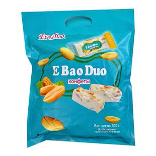 俄宝多牌EbaoDuo花生牛轧糖婚庆喜糖果过年买糖休闲零食品500克