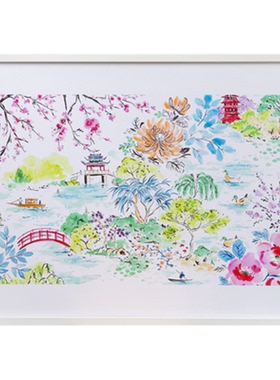 若奈挂画《江南之春》客厅装饰画