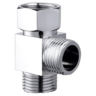 全铜三通分水阀一进二出角阀分水器水龙头一分二转接头4分三通