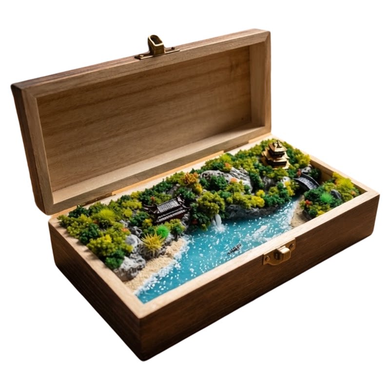 原创手工 南京阅江楼 微缩景观 模型小夜灯风水摆件桌面礼品 实拍