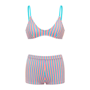 Yukari swim比基尼分体性感欧美辣妹泳衣高级感条纹三点式bikini