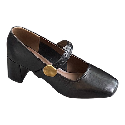 7cm玛丽珍高跟鞋不累脚粗跟单鞋