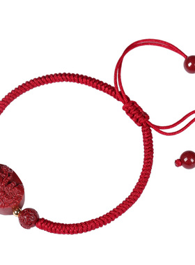 普陀山朱砂生肖本命佛编织手绳