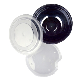 一次性餐盒双层粥粉1250ml透明拉面碗汤面外卖搭配打包盘上下分隔