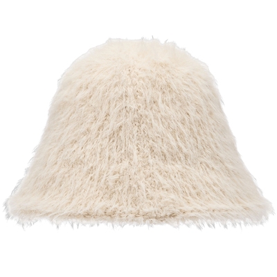 热风2025年新款女士长毛保暖盆帽