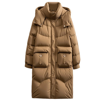 韩版加厚白鸭绒宽松羽绒服