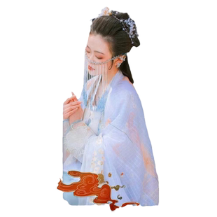 超仙气配饰异域风敦煌飞天汉服专用面帘古风面纱流苏挂耳遮脸头饰
