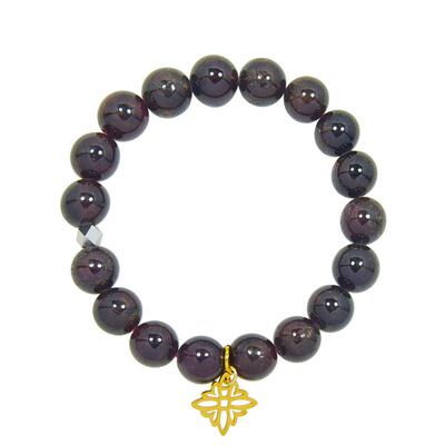 AWE周也同款石榴石紫水晶手链女