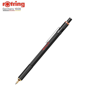 德国rotring红环800旋转黑色原子笔定制礼盒装全金属杆重手感笔头可伸缩笔专业圆珠笔商务送礼签字笔