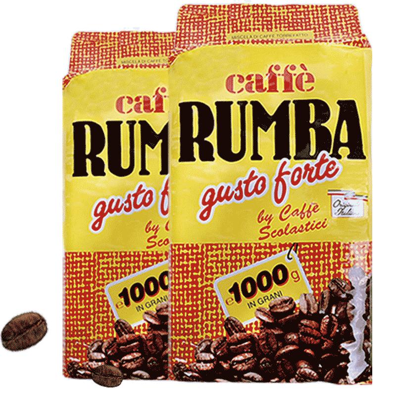 麦德龙 意大利原装进口 RUMBA特香咖啡豆1kgx2包 意式咖啡现磨