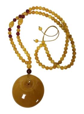 天然原矿新蜜蜜糖红公主扣珠链毛衣链吊坠时尚百搭款