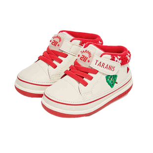 泰兰尼斯211学步鞋男宝宝冬季新款童鞋圣诞限定款加绒女童机能鞋