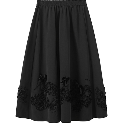 播商场同款漂亮花朵半身裙女秋季新款休闲气质裙子BDS3BD4671