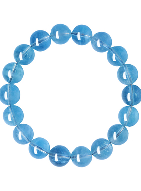 收藏级天然冰种海蓝宝手链