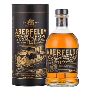 【自营】Aberfeldy艾柏迪12年苏格兰单一麦芽威士忌700ML进口洋酒