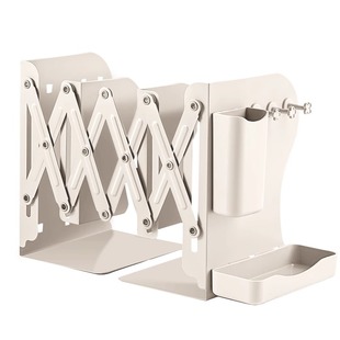 金属书立架桌面可伸缩书立书本收纳置物架带笔筒高颜值书夹固定书本架子学生用ins桌上折叠架初高中生教室用